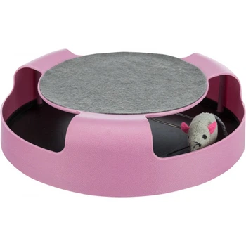 Іграшка Trixie Catch The Mouse для котів Трек ігровий з плюшевою мишкою пластик 25х6 см