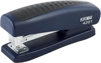 Степлер пластиковий Buromax до 20 аркушів №24,26 синій BM.4201-02