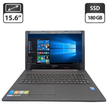 Ноутбук Lenovo IdeaPad G50-30 / 15.6" (1366x768) TN / Intel Celeron N2840 (4 ядра по 2.1 - 2.5 GHz) / 8 GB DDR3 / 180 GB SSD / Intel HD Graphics / WebCam / DVD-ROM б/у