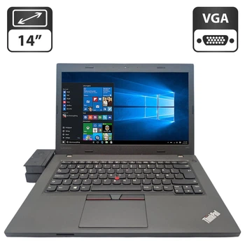 Ультрабук Lenovo ThinkPad L460 / 14" (1366x768) TN / Intel Pentium 4405U (2 (4) ядра по 2.1 GHz) / 8 GB DDR3 / 500 GB HDD / Intel HD Graphics 510 / WebCam / Док-станция б/у