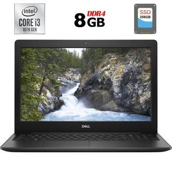 Ноутбук Б-клас Dell Vostro 3591 / 15.6" (1920x1080) IPS / Intel Core i3-1005G1 (2 (4) ядра по 1.2 - 3.4 GHz) / 8 GB DDR4 / 256 GB SSD / Intel UHD Graphics / WebCam / DVD-RW б/в