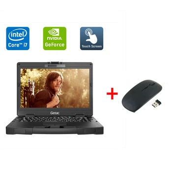 Защищенный ноутбук Getac S410 / 14" (1920x1080) IPS Touch / Intel Core i7-6600U (2 (4) ядра по 2.6 - 3.4 GHz) / 16 GB DDR4 / 480 GB SSD / nVidia GeForce GTX 950M, 2 GB GDDR5, 128-bit / Windows 10 б/у + Подарок Новая беспроводная мышь USB