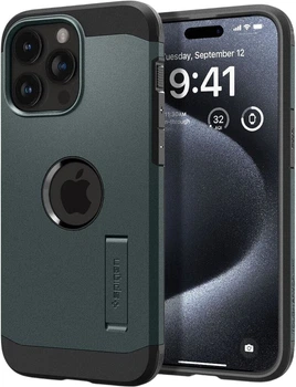 Чохол Spigen Tough Armor with MagFit для Apple iPhone 15 Pro (ACS06735) Abyss Green