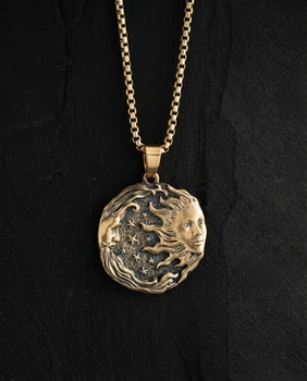 Кулон SUN MOON and STARS (жовте золото) Reytel 69045653