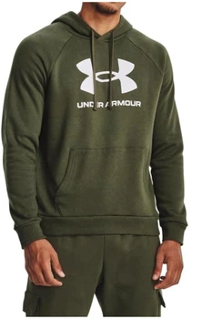 Чоловічий спортивний світшот Under Armour Fleece Logo з капюшоном кенгуру M 1379758 390 (M)