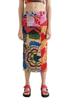 Жіноча спідниця міді із візерунком Desigual x Christian Lacroix Bell S 22SWFKX1/9019 (S)