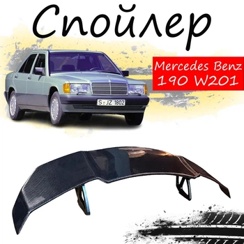 Антикрыло спойлер Mercedes Benz 190 (W201) Мерседес Бенц элерон подходит на кузов седан Цвет - черный