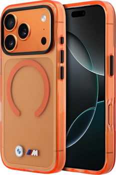 Панель BMW M IML Metal Logos MagSafe для Apple iPhone 17 Pro Orange (BMHMP17L25HSMLK2O)