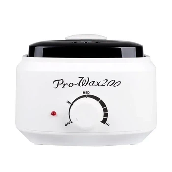 Воскоплав баночный PRO WAX 200 белый для депиляции и парафинотерапии, 400 мл