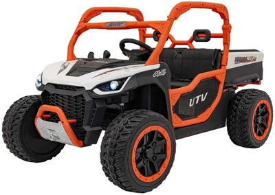 Електричний автомобіль для дітей Farmer Truck UTV Racing 2-місний Біло-помаранчевий (5903864944082)
