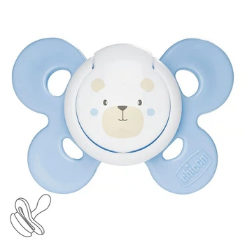 Пустушка Chicco Physio Comfort, силікон, 2-6 міс, 1 шт., Блакитний