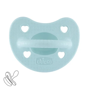 Пустышка Chicco PhysioForma Luxe, силикон, 2-6 мес., 1 шт., Голубой
