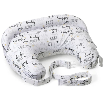 Подушка для кормления Boppy Deluxe, Белый с серым
