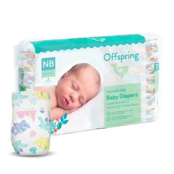 Подгузники Offspring Dinoland, размер NB, до 4 кг, 56 шт.