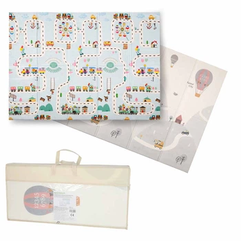 Піномат навчальний для дітей KIK розкладний 150 x 200 см Повітряні кулі, вулиця (5903039771383)