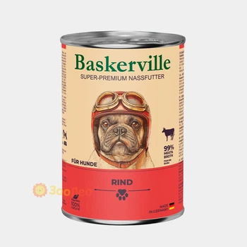 Консервированный корм Baskerville для собак, говядина, 400г
