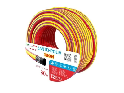 Шланг для поливу SANTEHPOLIV 1/2" 30м IRON (бухта) ПВХ