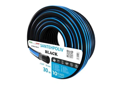 Шланг для поливу SANTEHPOLIV 5/8" 30м BLACK (бухта) ПВХ