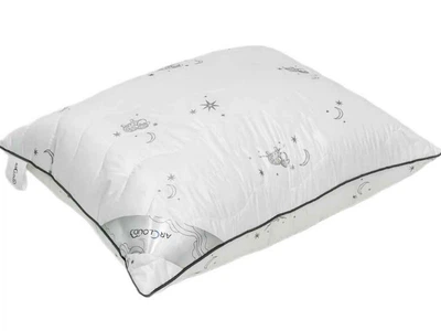 Подушка ARCLOUD силікон MERINO WHITE 274 мікрофібра, сірий 10мм холофайбер (1000г) з кутиком, сумка р.70*70