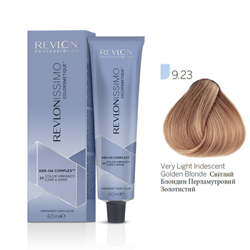 Фарба для волосся 9.23 Дуже світлий блонд перламутрово-золотистий Revlon Professional Revlonissimo Colorsmetique 60 мл