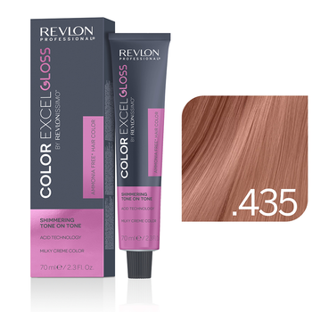 Безаммиачная краска кислотный тонер для волос Глосс .435 Персиковый Revlon Professional Color Excel Gloss 70 мл