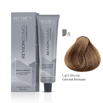 Краска для волос 8 Светлый блонд Revlon Professional Revlonissimo Colorsmetique 60 мл