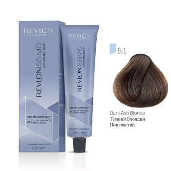 Краска для волос 6.1 Темный блонд пепельный Revlon Professional Revlonissimo Colorsmetique 60 мл