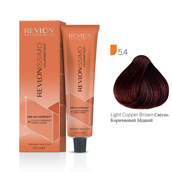 Краска для волос 5.4 Светло-коричневый медный Revlon Professional Revlonissimo Colorsmetique 60 мл