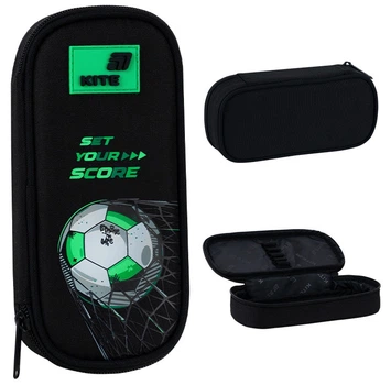Пенал школьный Kite Football 21x8.5x4.5 см Черный (K26-662-3)
