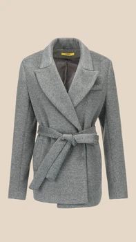 Пальто однотонне жіноче LAWA WBC02491 2XL Сірий shop (2000999509612)