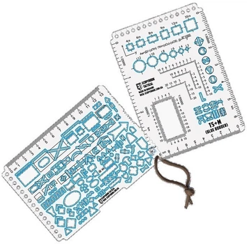 Набір лінійок офіцерських TZ+M прозорих гнучких матових 15х11 см Ecopybook Tactical, 9062506