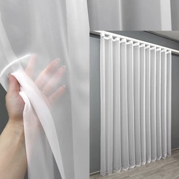 Тюль VR-Textil Вуаль 1903т Шифон однотонний Теплий білий 200х250 см (43-349)