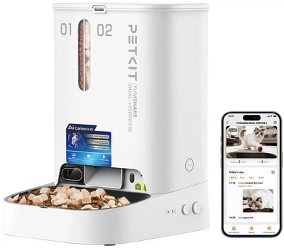 Смарт-годівниця Petkit Yumshare Dual-hopper 2 з камерою (P592)