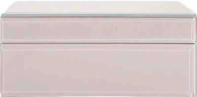 Szkatułka Homla Aerla szklana beżowa 19x15x8 cm (5906496765803)