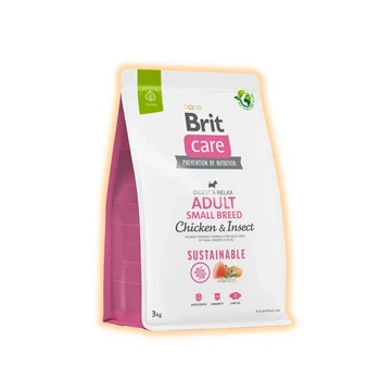 Сухой корм Brit Care с курицей и насекомыми для взрослых собак малых пород, 3 кг