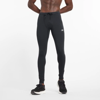 Мужские черные тайтсы New Balance Sleek Reflective 46 (S) (MP43238BK)
