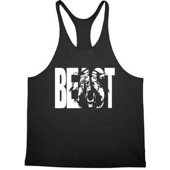 Мужская майка для бодибилдинга BEAST Pink Hero черная 889-1 2XL