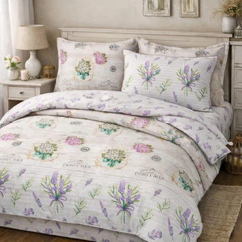 Комплект постельного белья Бязь Lavender Breeze 110х140 см Светло-Серый