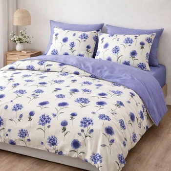 Комплект постільної білизни Бязь Morning Bloom 220х240 см Синій