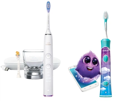 Електрична зубна щітка Philips Sonicare HX9917/88 Diamond Clean Smart 9400 + Дитяча електрична зубна щітка Philips Sonicare HX6322/04 (комплект)