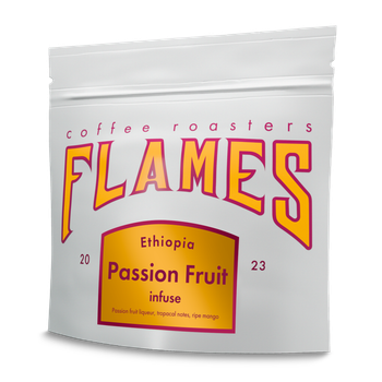 Кава в зернах Flames Coffee Ефіопія Маракуйя свіжообсмажена під фільтр та еспресо 250г