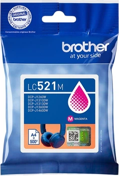 Tusz Brother LC521M Magenta (4977766839235)