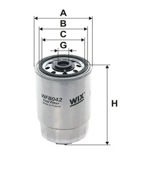 Фільтр паливний Fiat/Iveco 2.5D/2.8D/TD WIX FILTERS WF8042