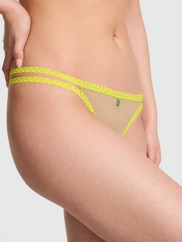 Трусики стрінги жіночі Victoria's Secret 772388577 M Бежеві (1159856620)