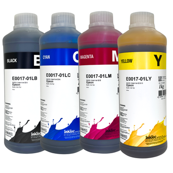 Комплект водорозчинного чорнила InkTec для принтерів EPSON, серія E0017, 4 кольори (Black, Cyan, Magenta, Yellow) – 1л