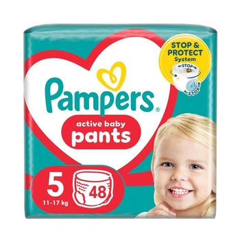 Детские подгузники-трусики Pampers Active Baby Pants размер 5 (11-17 кг) 48 шт
