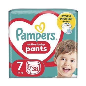 Детские подгузники-трусики Pampers Active Baby Pants размер 7 (15+ кг) 38 шт
