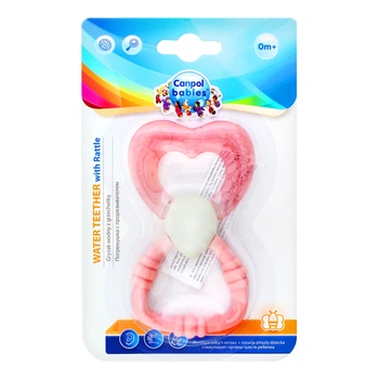 Брязкальце-зубогризка з водою Чарівна паличка - рожеве (56 152_pin) Canpol babies