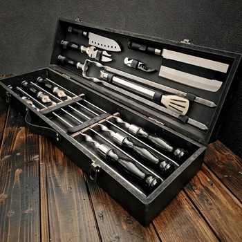 Набор шампуров в деревянном кейсе "Профи-2 Блек"