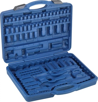 Пластиковый кейс для головок и принадлежностей 1/2", 3/8", 1/4", 143 единиц (Andrmax) 1412143P